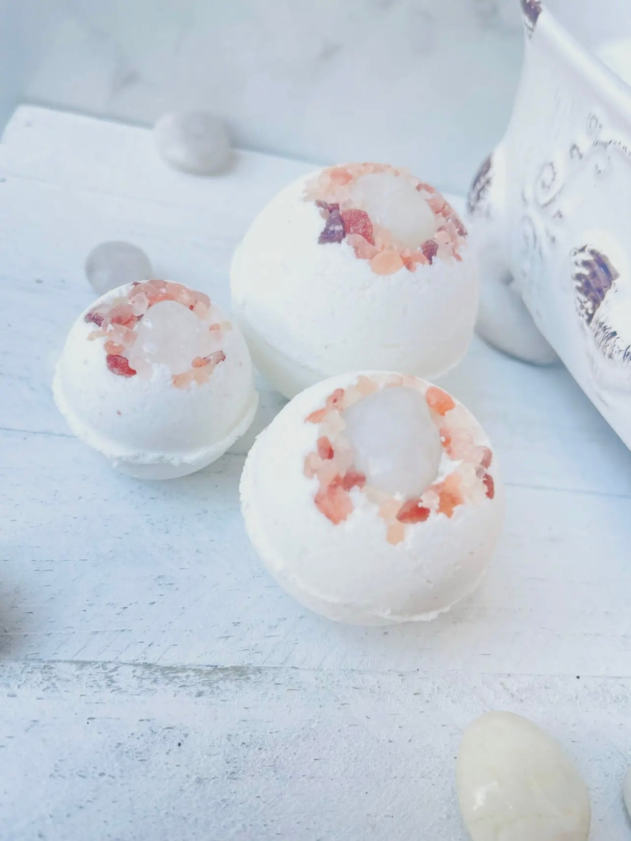 Bath Bomb Recipe featuring the key ingredient Pink Himalayan Sea Salt. 