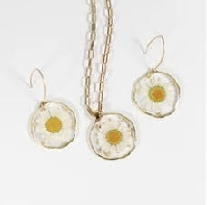 Real Flower Jewelry Set